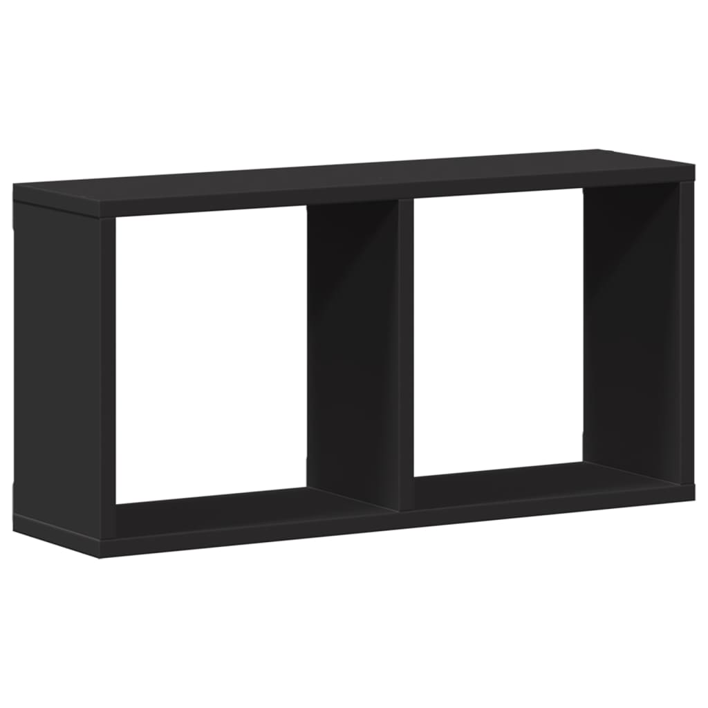 vidaXL Półka ścienna, 60x16x30 cm, czarna, materiał drewnopochodny