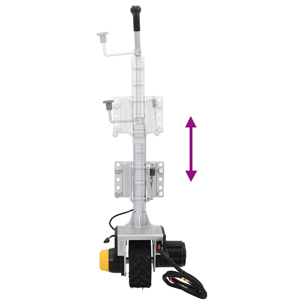 vidaXL Podnośnik przyczepy Koło 12 V 550 W Aluminium