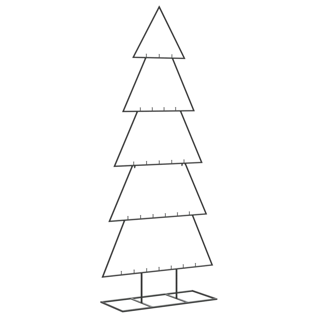 vidaXL Metalowa choinka świąteczna, do dekoracji, czarna, 150 cm