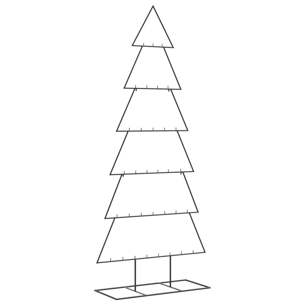 vidaXL Metalowa choinka świąteczna, do dekoracji, czarna, 180 cm