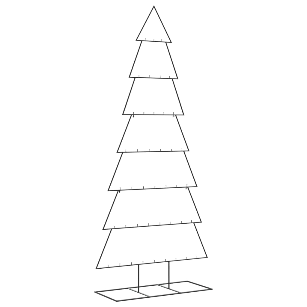 vidaXL Metalowa choinka świąteczna, do dekoracji, czarna, 210 cm