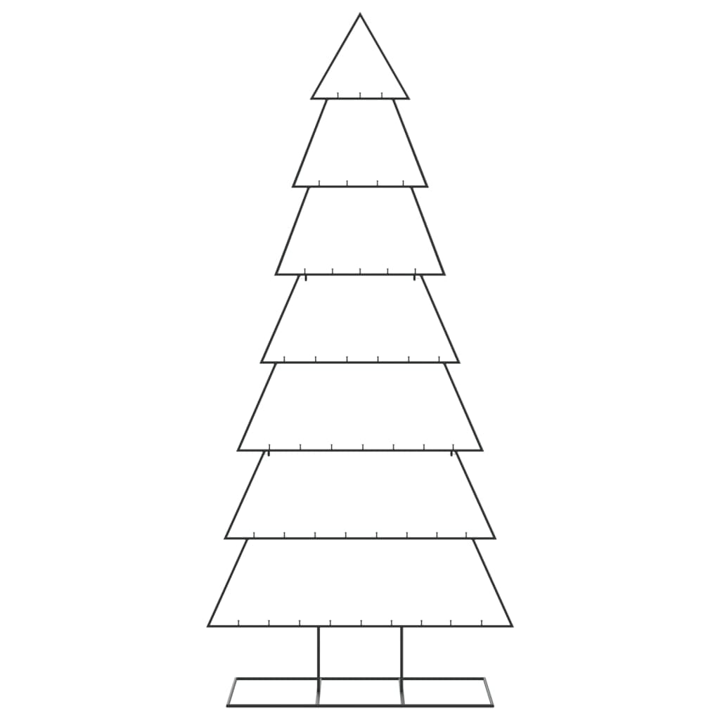 vidaXL Metalowa choinka świąteczna, do dekoracji, czarna, 210 cm