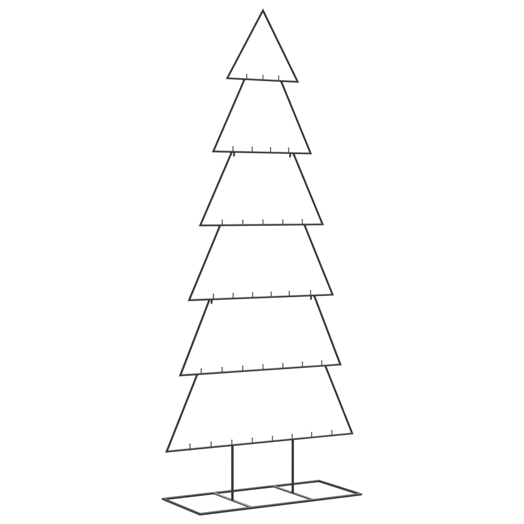 vidaXL Metalowa choinka świąteczna, do dekoracji, czarna, 210 cm