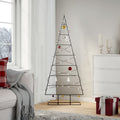 vidaXL Metalowa choinka świąteczna, do dekoracji, czarna, 150 cm