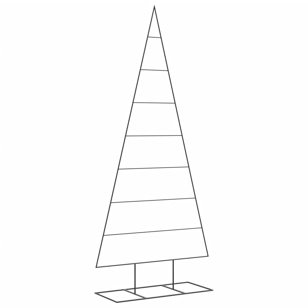 vidaXL Metalowa choinka świąteczna, do dekoracji, czarna, 210 cm