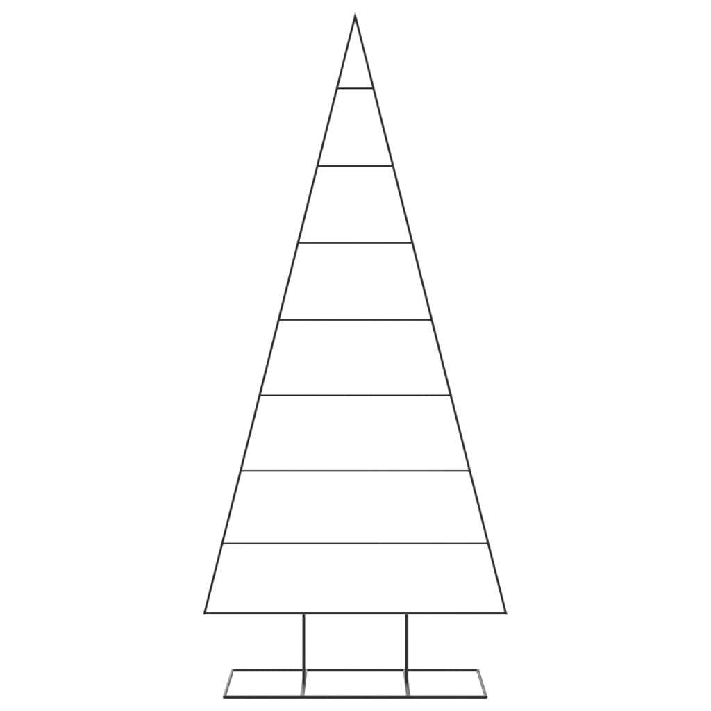 vidaXL Metalowa choinka świąteczna, do dekoracji, czarna, 210 cm