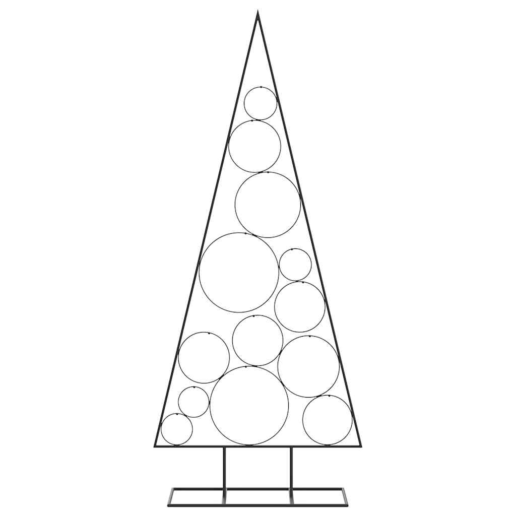 vidaXL Metalowa choinka świąteczna, do dekoracji, czarna, 150 cm
