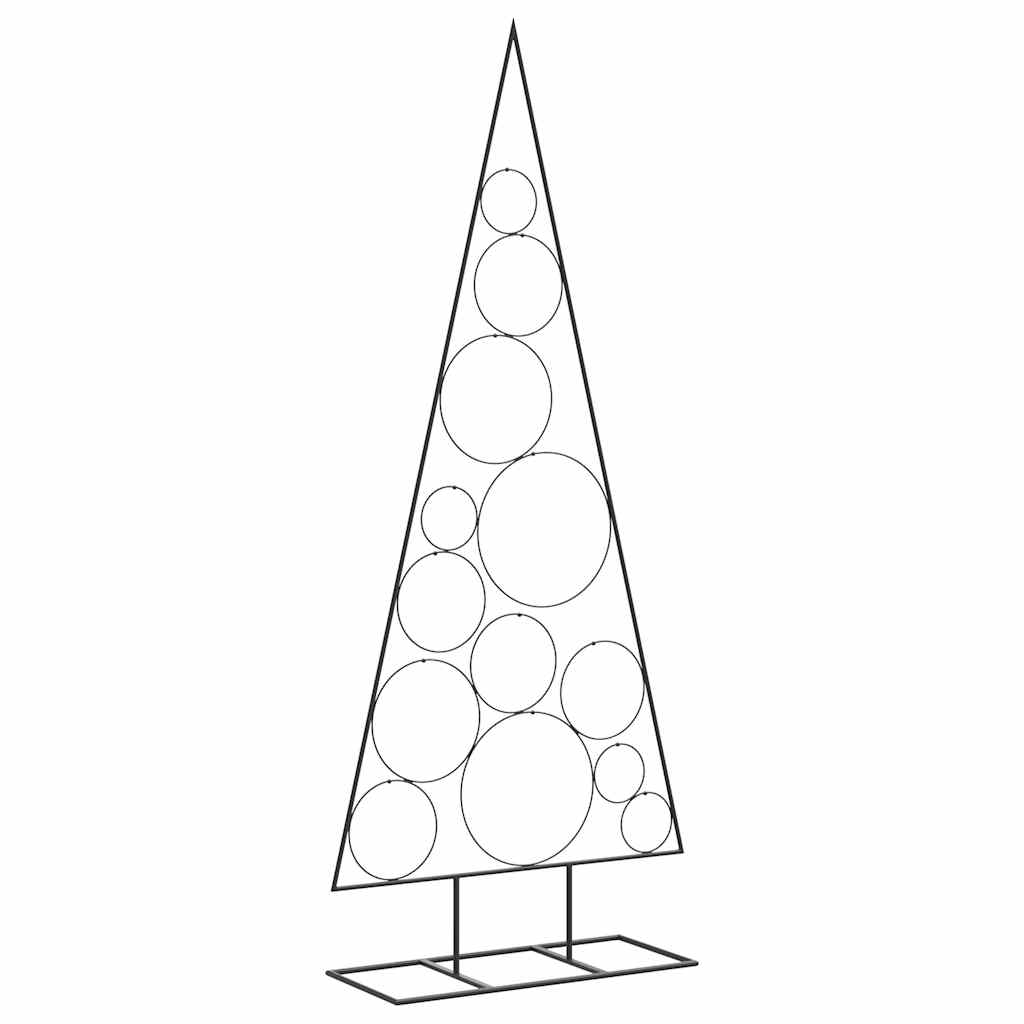 vidaXL Metalowa choinka świąteczna, do dekoracji, czarna, 150 cm