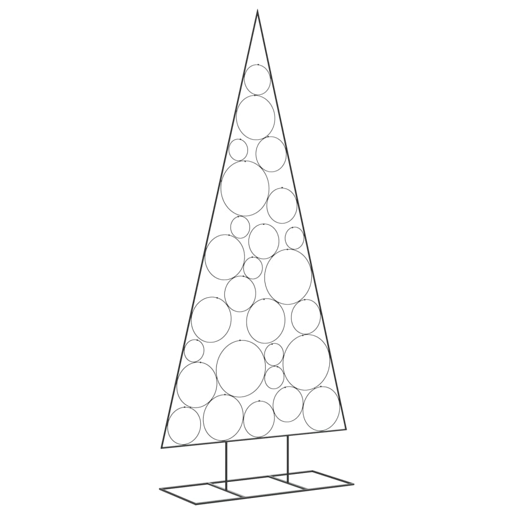vidaXL Metalowa choinka świąteczna, do dekoracji, czarna, 210 cm