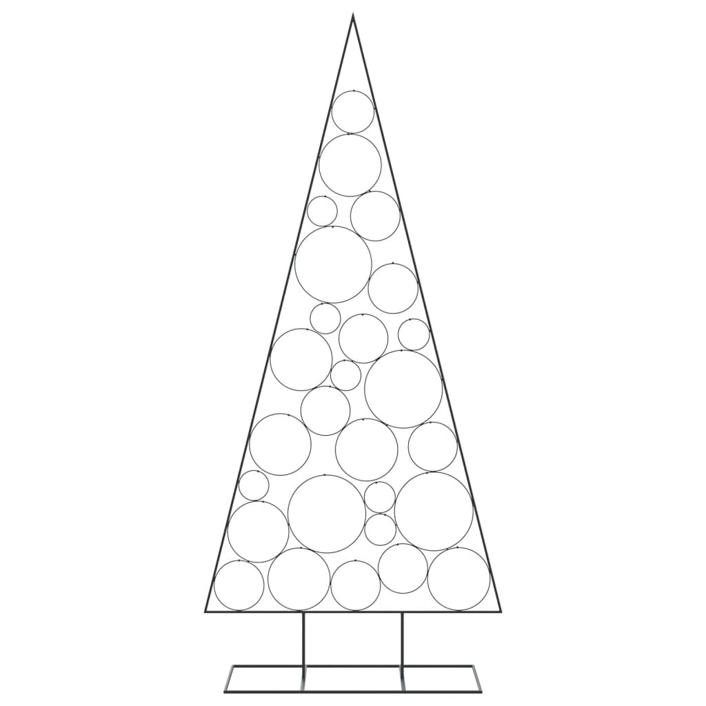 vidaXL Metalowa choinka świąteczna, do dekoracji, czarna, 210 cm