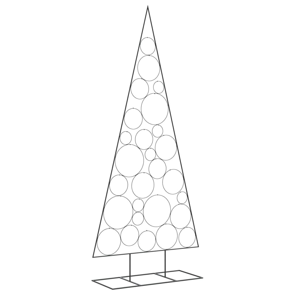 vidaXL Metalowa choinka świąteczna, do dekoracji, czarna, 210 cm