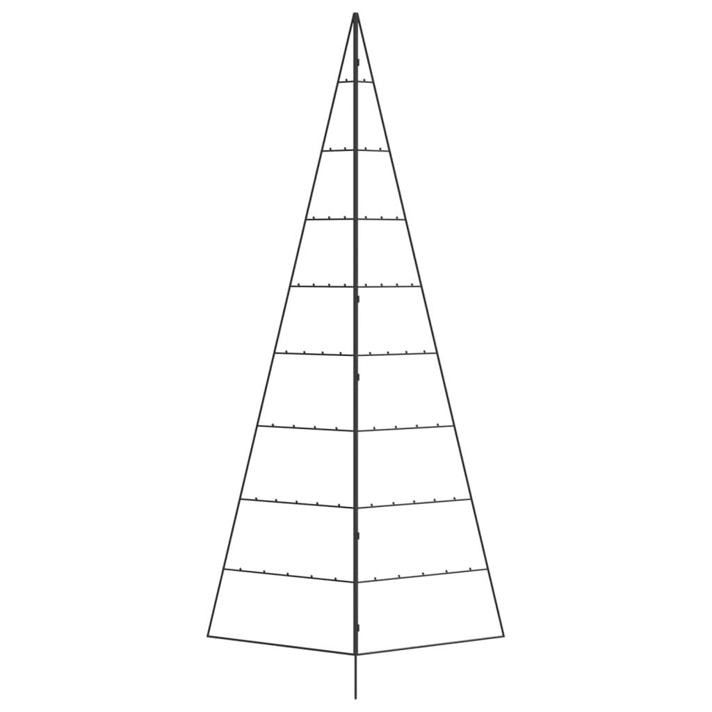 vidaXL Metalowa choinka świąteczna, do dekoracji, czarna, 210 cm