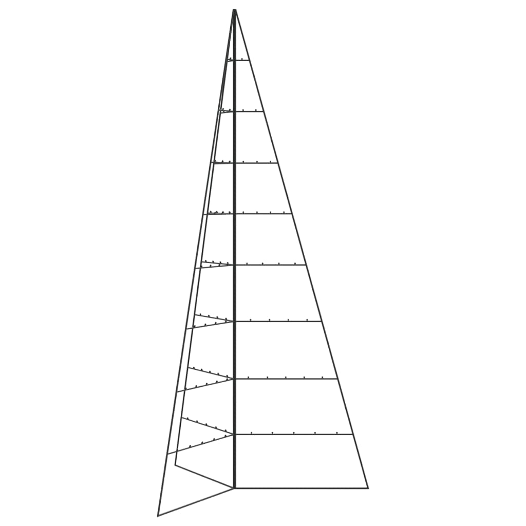 vidaXL Metalowa choinka świąteczna, do dekoracji, czarna, 210 cm