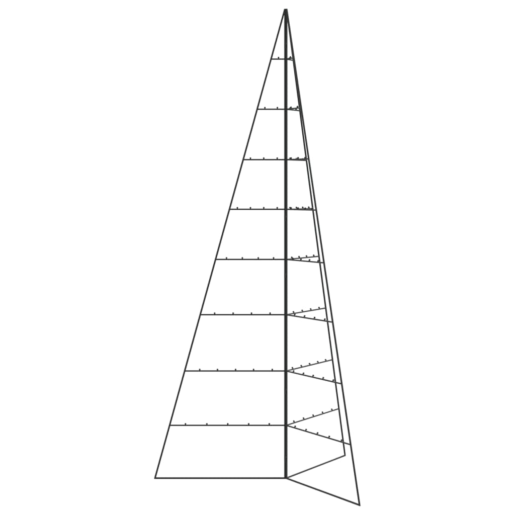 vidaXL Metalowa choinka świąteczna, do dekoracji, czarna, 210 cm