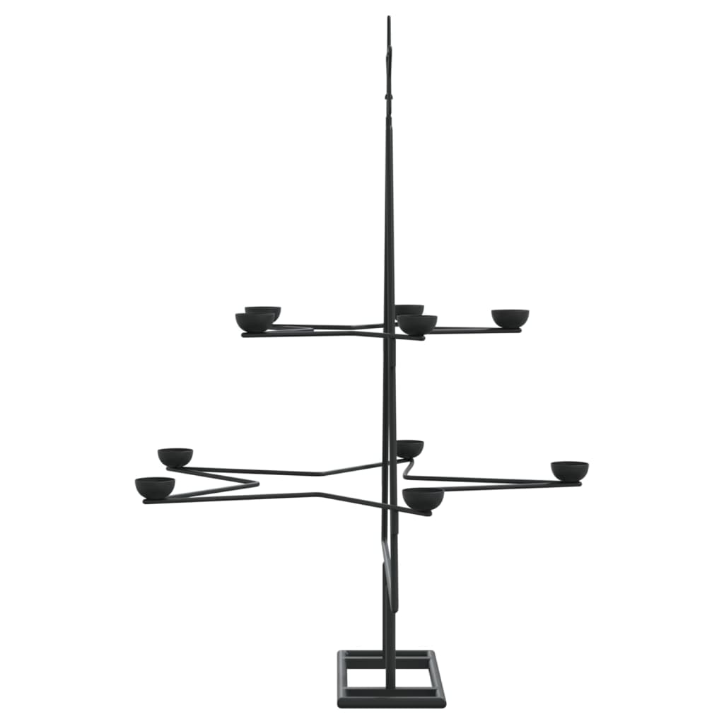 vidaXL Metalowa choinka świąteczna, do dekoracji, czarna, 75 cm