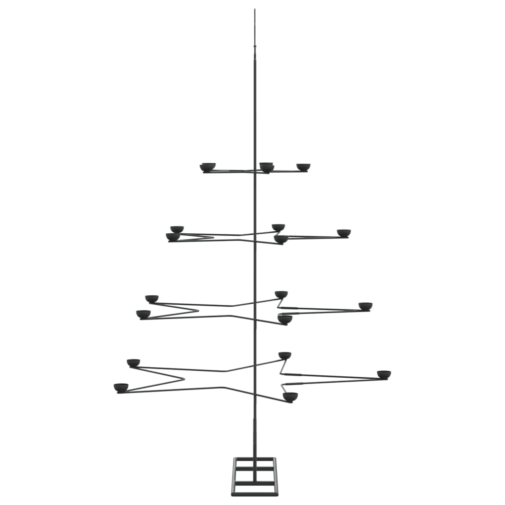 vidaXL Metalowa choinka świąteczna, do dekoracji, czarna, 140 cm