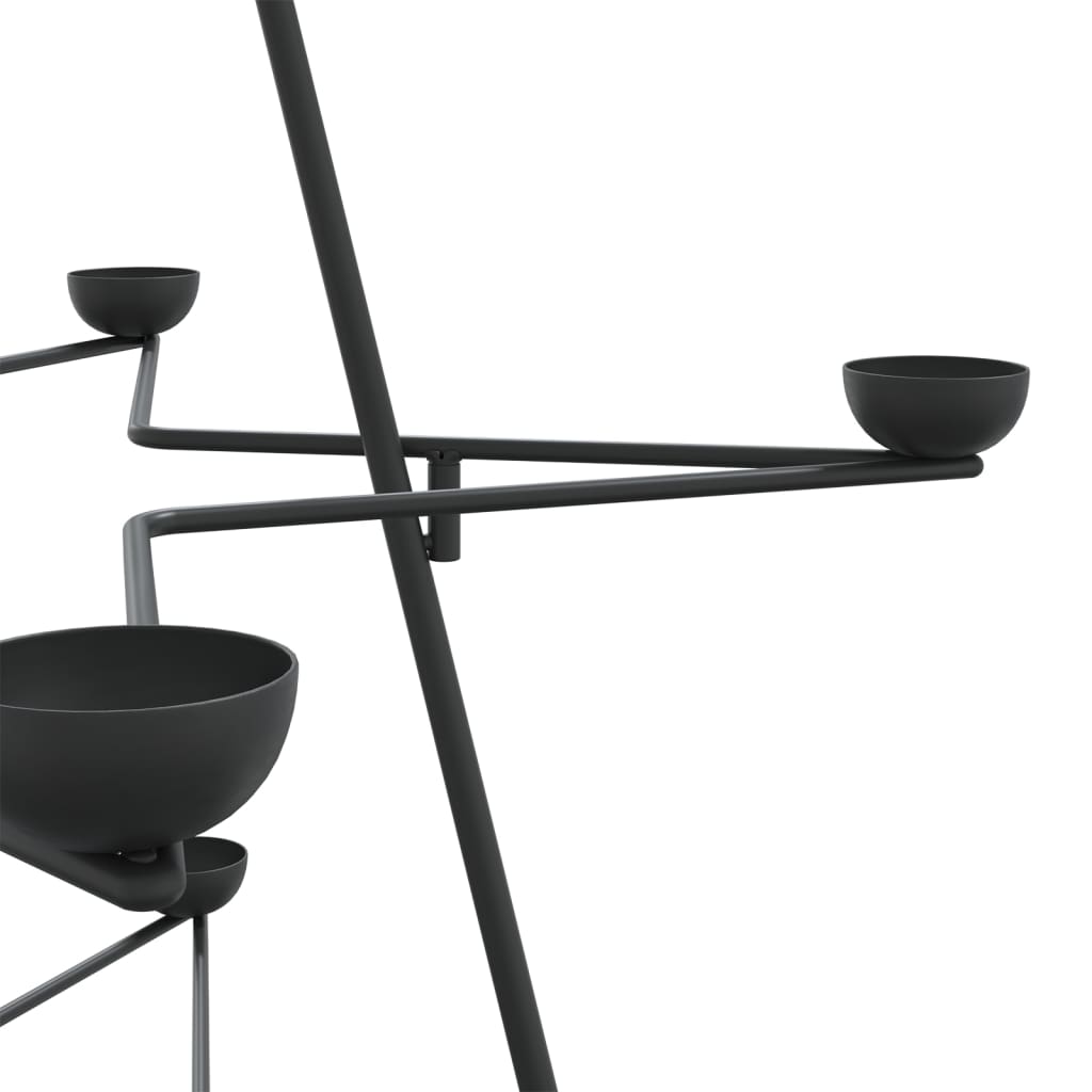 vidaXL Metalowa choinka świąteczna, do dekoracji, czarna, 140 cm