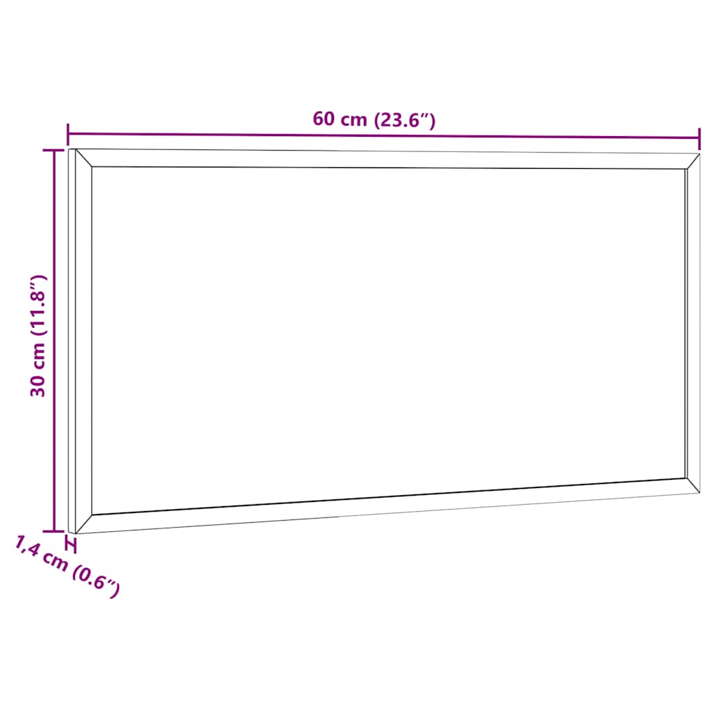 vidaXL Tablica magnetyczna z ramą z litego drewna sosnowego 60x30 cm