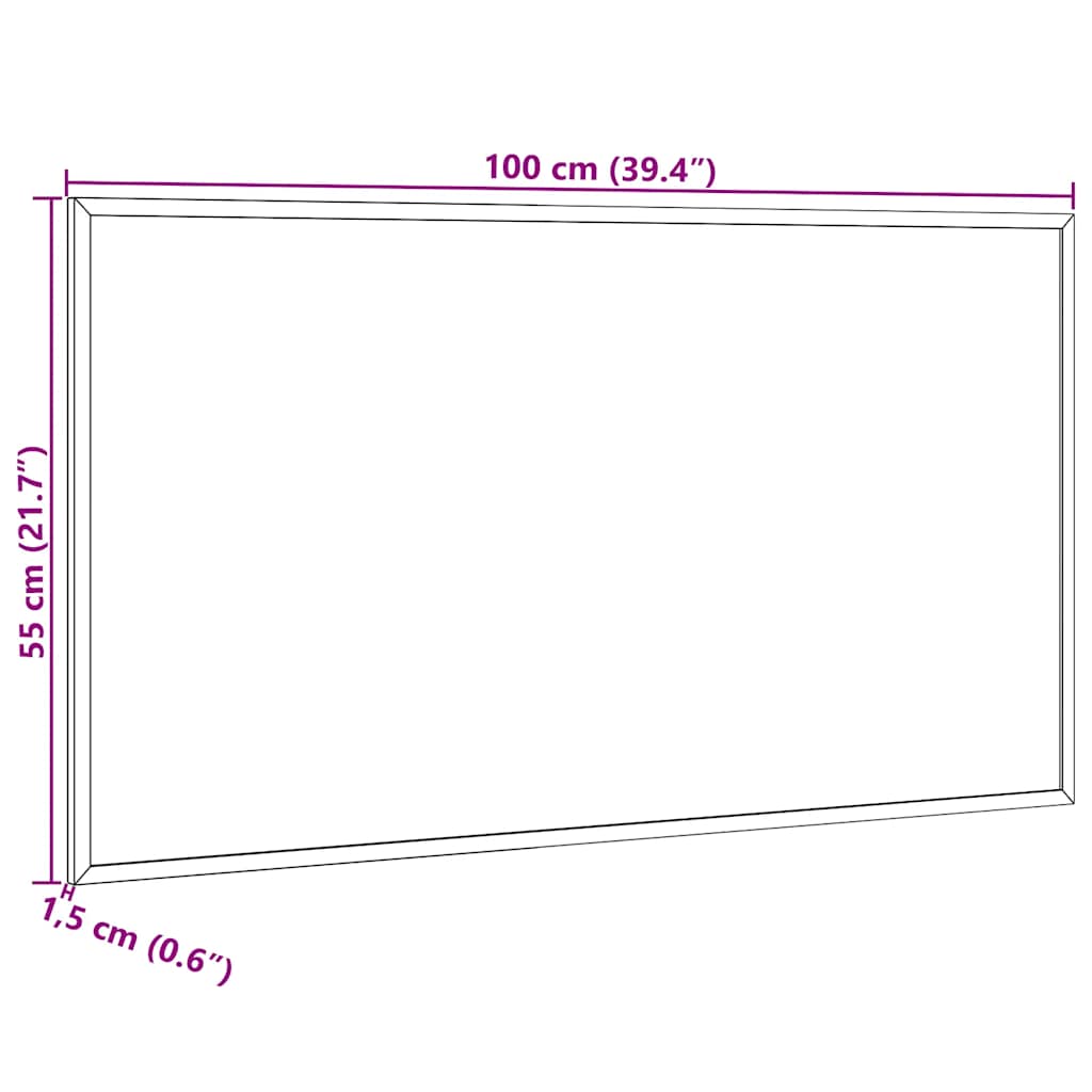 vidaXL Tablica magnetyczna z ramą z litego drewna sosnowego 100x55 cm