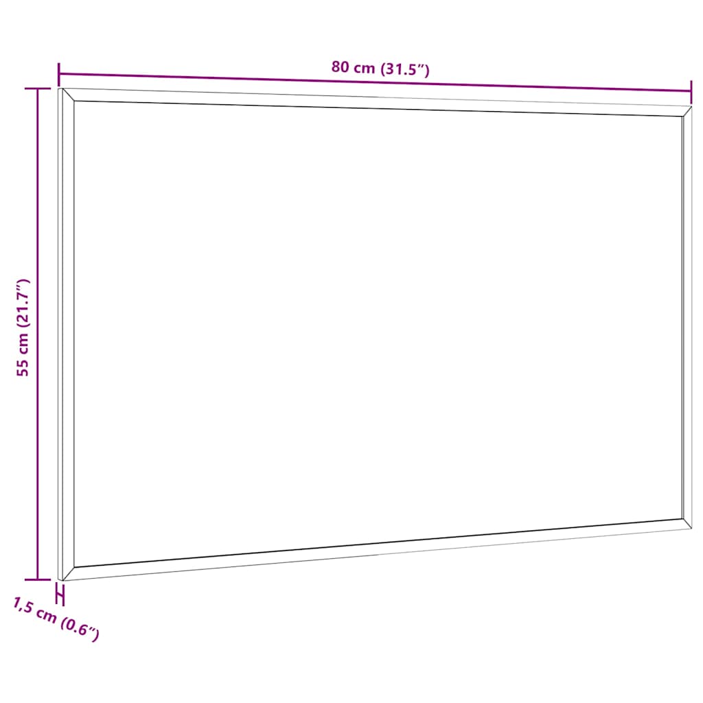 vidaXL Tablica kredowa z ramą z litego drewna sosnowego, czarna, 80x55 cm