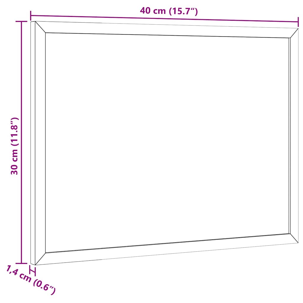 vidaXL Tablica korkowa z ramą z litego drewna sosnowego 40x30 cm