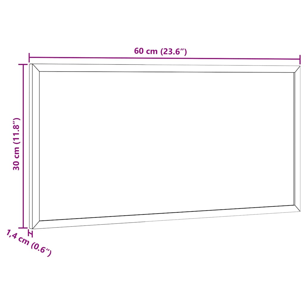 vidaXL Tablica korkowa z ramą z litego drewna sosnowego 60x30 cm