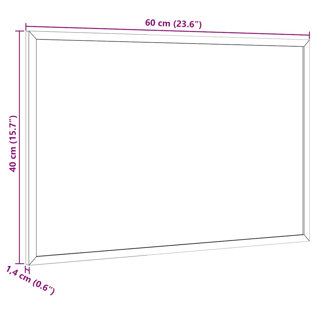 vidaXL Tablica korkowa z ramą z litego drewna sosnowego 60x40 cm