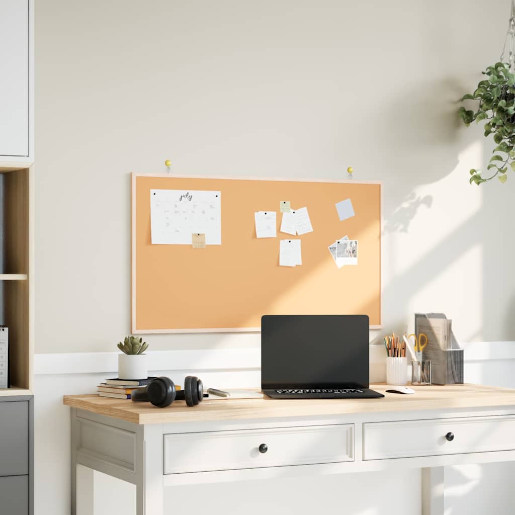 vidaXL Tablica korkowa z ramą z litego drewna sosnowego 100x55 cm