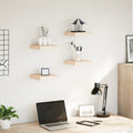 vidaXL Półki, 4 szt., 23x23,5x4 cm, materiał drewnopochodny