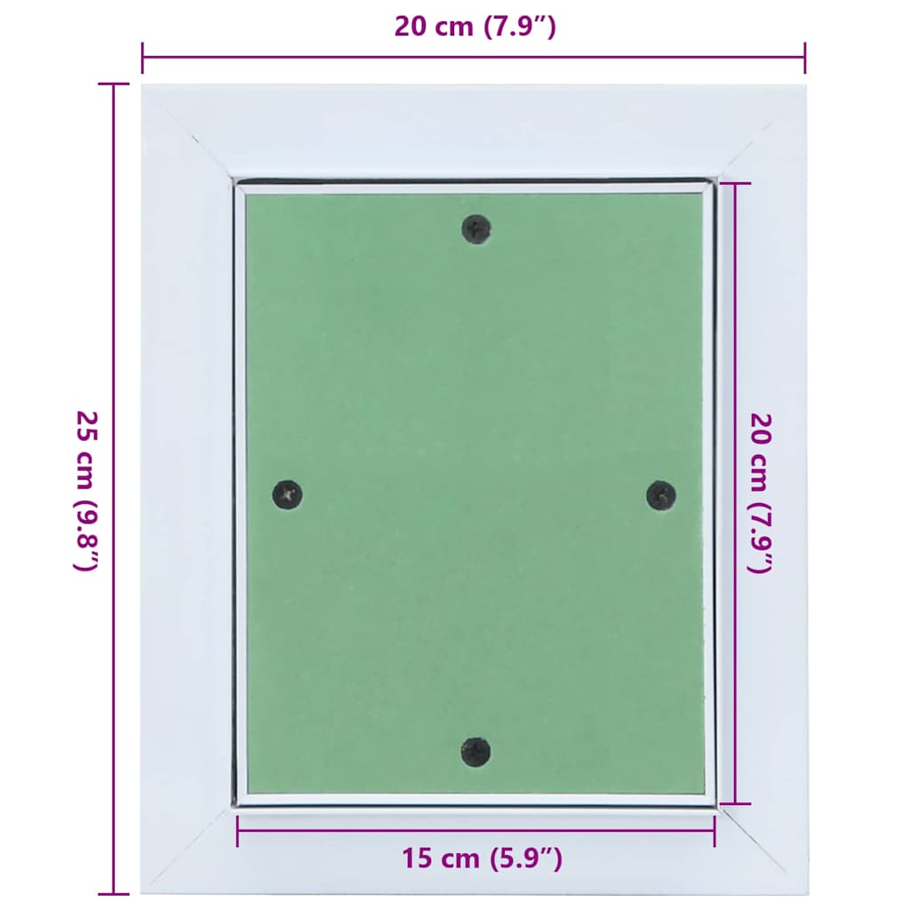 vidaXL Panel dostępu Zielony i Srebrny 20 x 25 cm