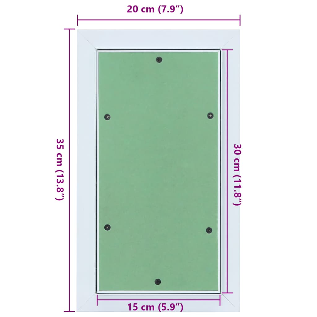 vidaXL Panel dostępu Zielony i Srebrny 20 x 35 cm