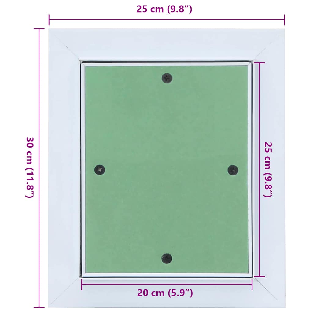 vidaXL Panel dostępu Zielony i Srebrny 25 x 30 cm