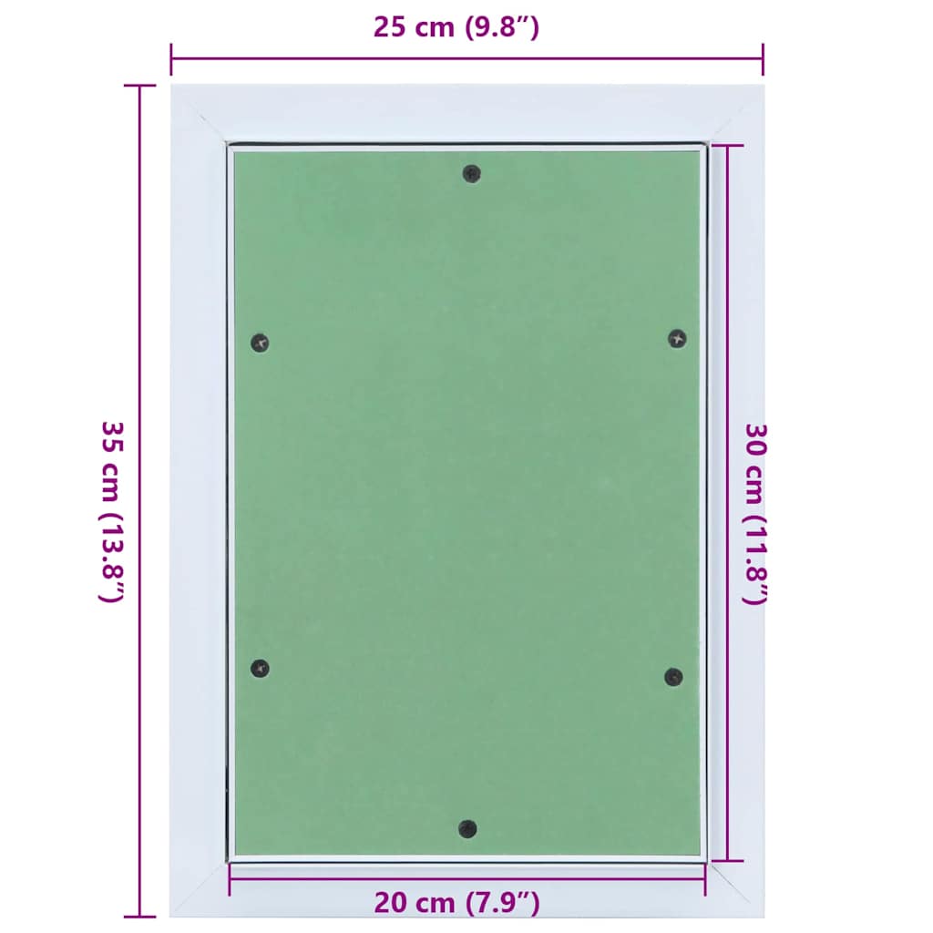 vidaXL Panel dostępu Zielony i Srebrny 25 x 35 cm