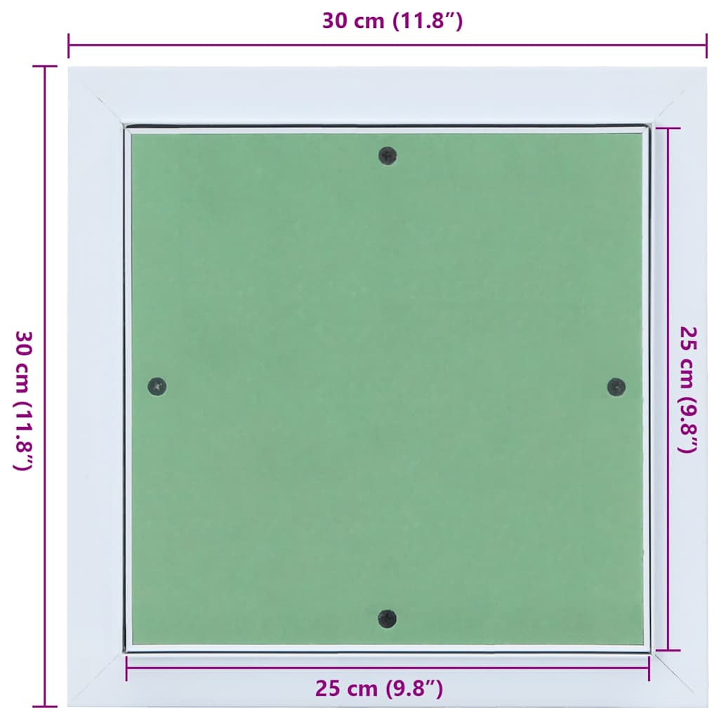 vidaXL Panel dostępu Zielony i Srebrny 30 x 30 cm