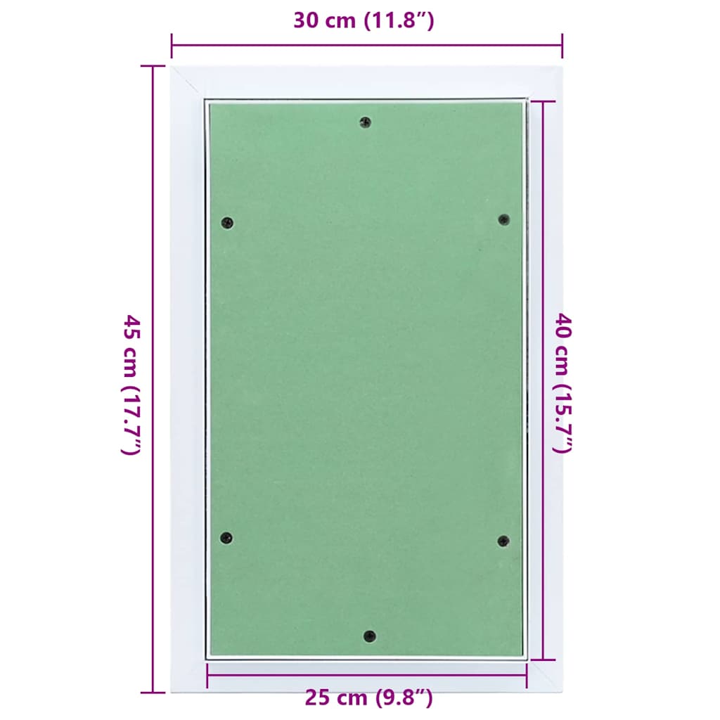 vidaXL Panel dostępu Zielony i Srebrny 30 x 45 cm