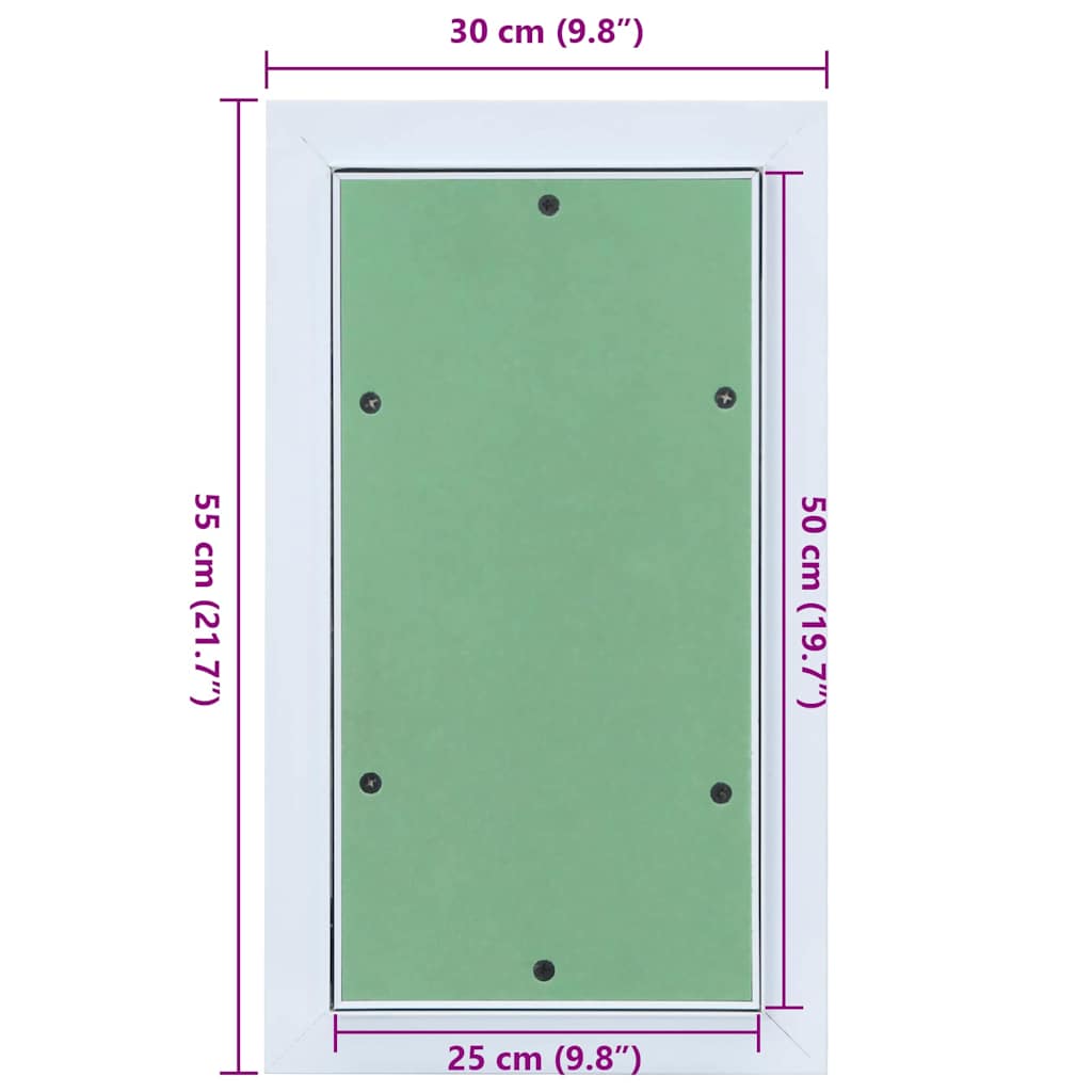 vidaXL Panel dostępu Zielony i Srebrny 30 x 55 cm