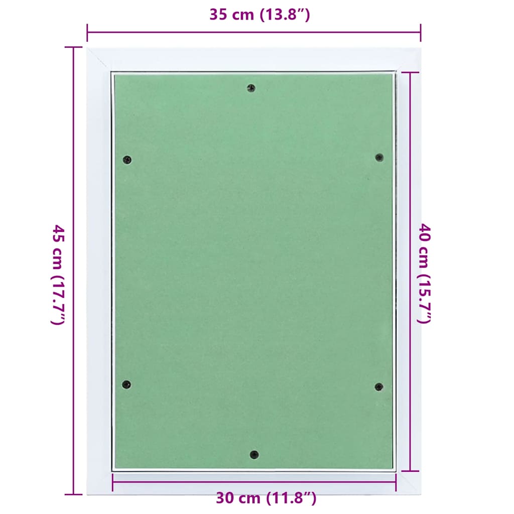 vidaXL Panel dostępu Zielony i Srebrny 35 x 45 cm