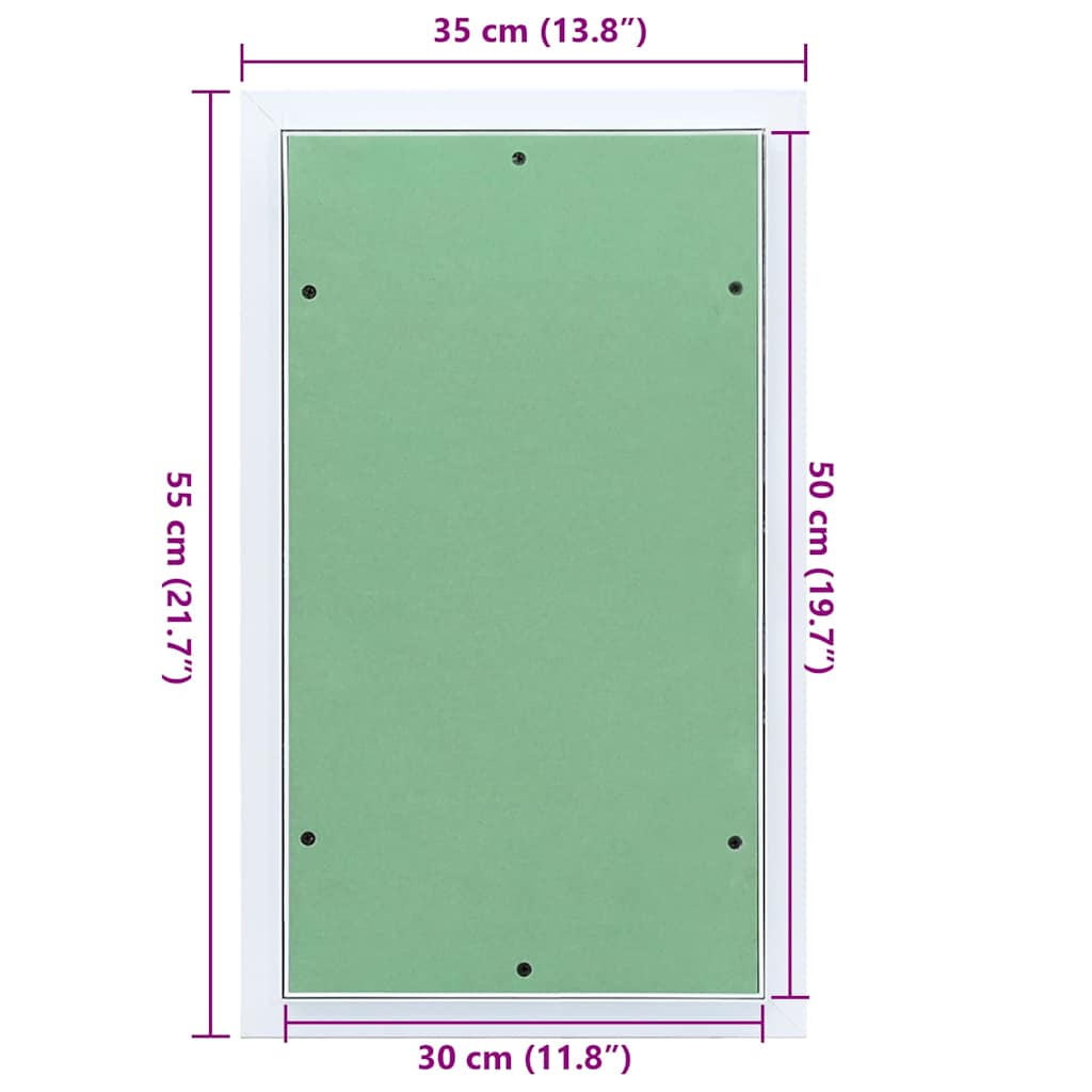 vidaXL Panel dostępu Zielony i Srebrny 35 x 55 cm