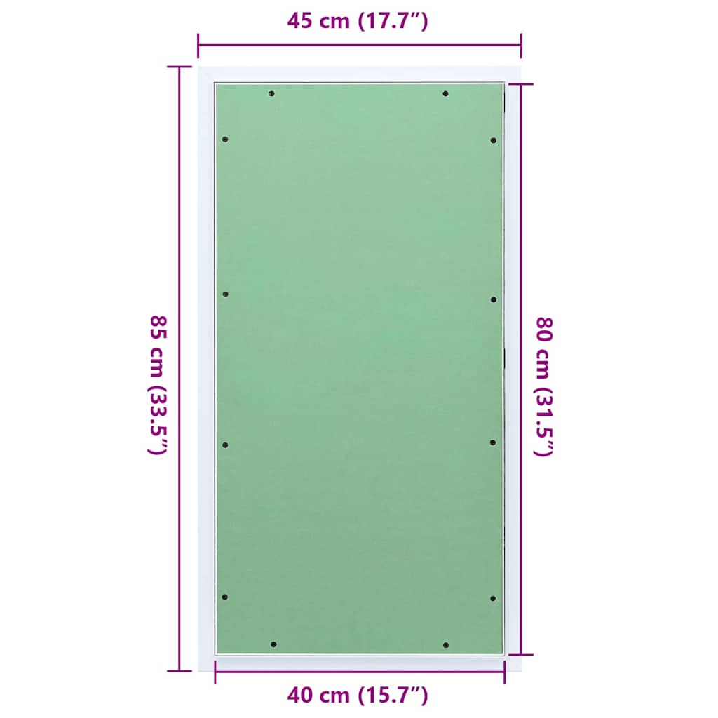 vidaXL Panel dostępu Zielony i Srebrny 45 x 85 cm