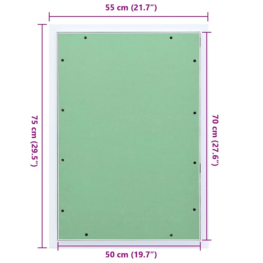 vidaXL Panel dostępu Zielony i Srebrny 55 x 75 cm