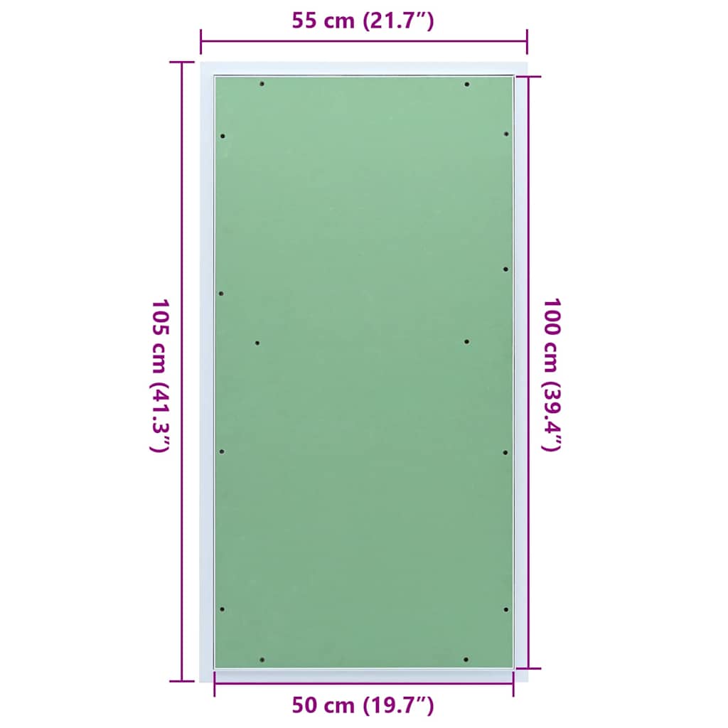 vidaXL Panel dostępu Zielony i Srebrny 55 x 105 cm