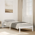 vidaXL Dłuższe łóżko bez materaca, białe, 80x210 cm, drewno sosnowe