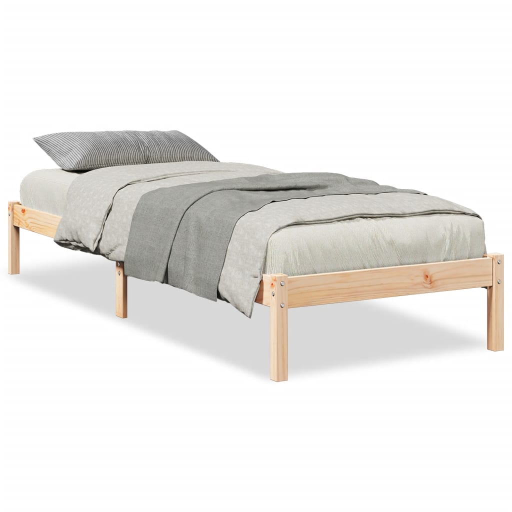 vidaXL Dłuższe łóżko bez materaca, 100x210 cm, lite drewno sosnowe