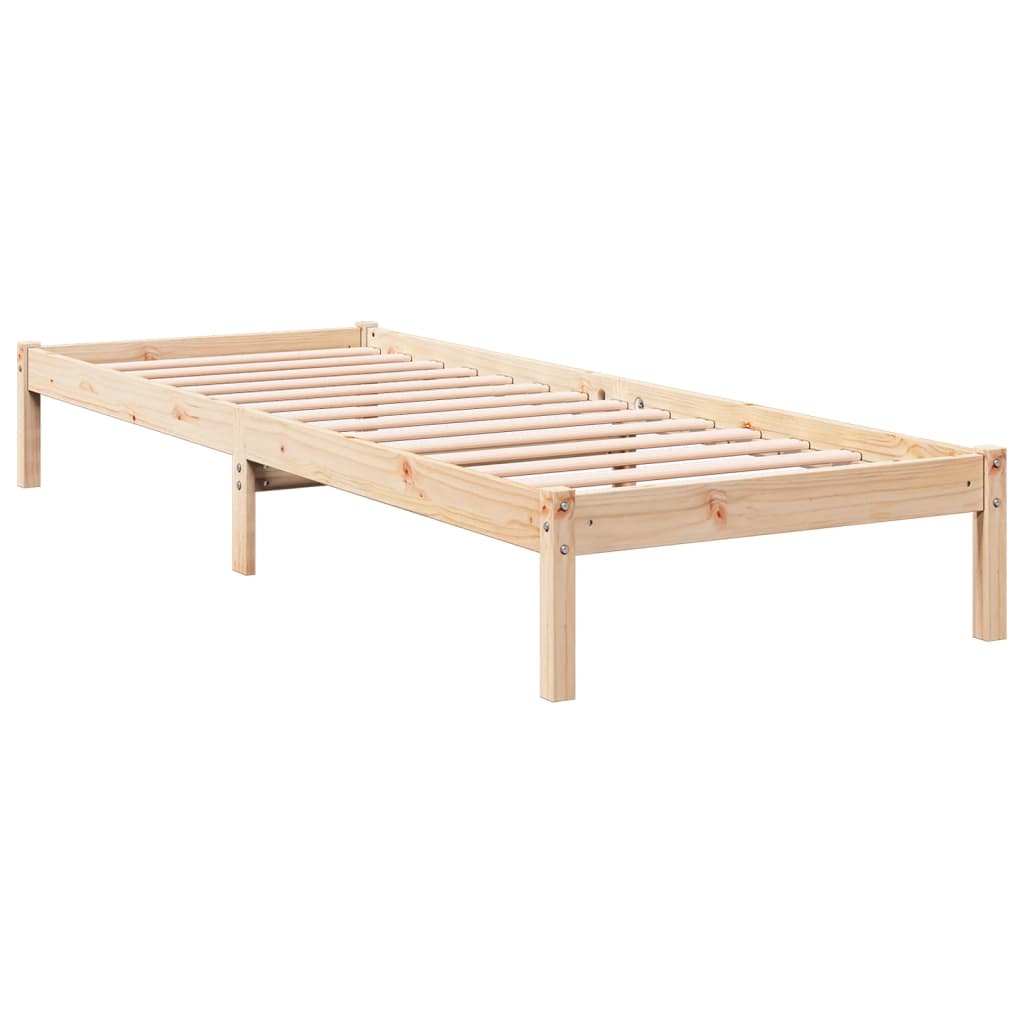 vidaXL Dłuższe łóżko bez materaca, 100x210 cm, lite drewno sosnowe