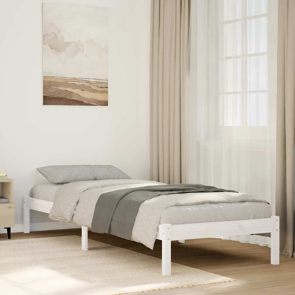 vidaXL Dłuższe łóżko bez materaca, 100x210 cm, lite drewno sosnowe