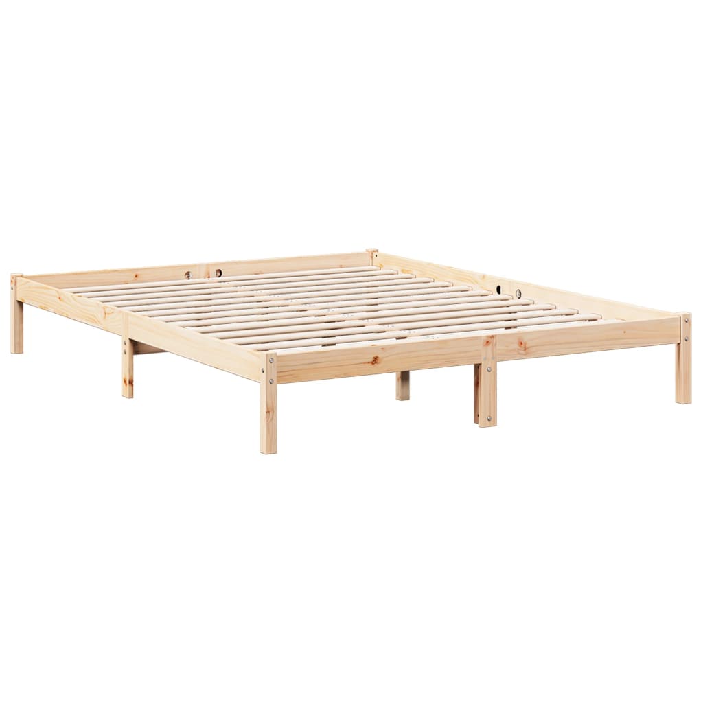 vidaXL Dłuższe łóżko bez materaca, 140x210 cm, lite drewno sosnowe