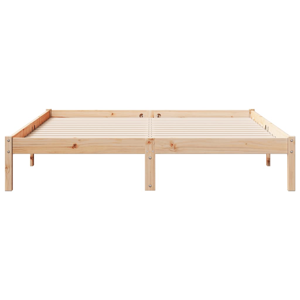 vidaXL Dłuższe łóżko bez materaca, 140x210 cm, lite drewno sosnowe