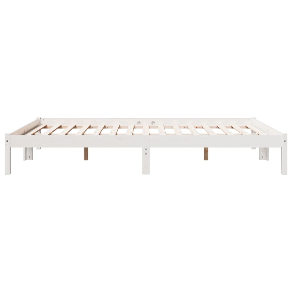 vidaXL Dłuższe łóżko bez materaca, białe, 160x210 cm, drewno sosnowe
