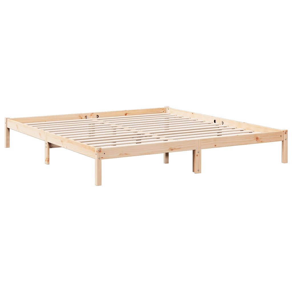 vidaXL Dłuższe łóżko bez materaca, 180x210 cm, lite drewno sosnowe