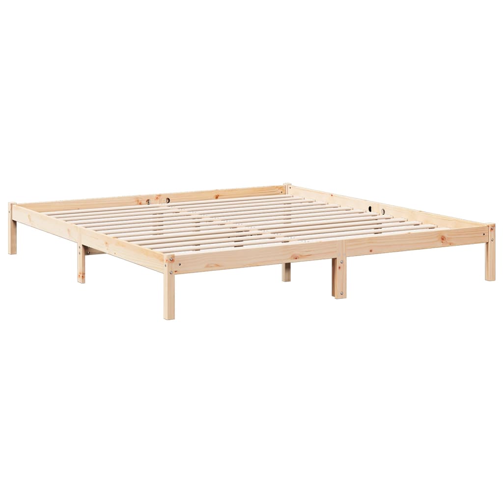 vidaXL Dłuższe łóżko bez materaca, 200x210 cm, lite drewno sosnowe